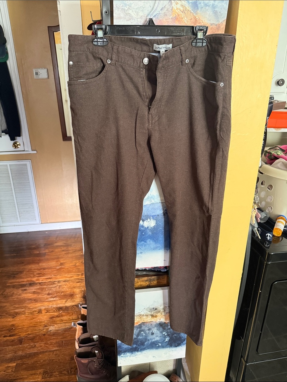 Peter Millar Men's Brown Chinos (slim)